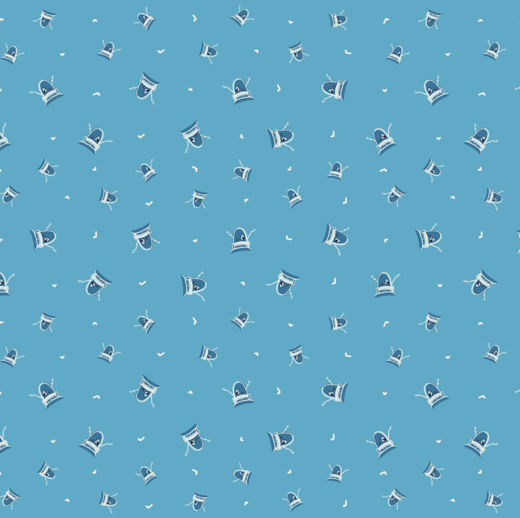 Burt the Robot floating robot head -Blue