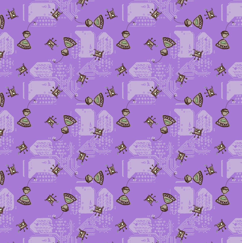 Rosie & the Spitting Dog Robot-purple