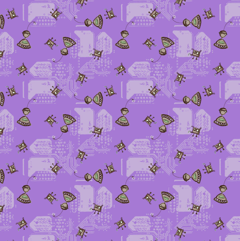 Rosie & the Spitting Dog Robot-purple