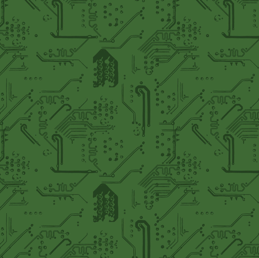 Motherboard Green Midtone with Dark Green on top