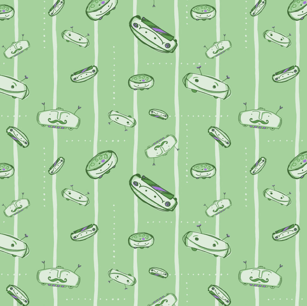 Roombas on the Field green