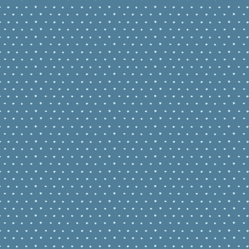 polka dot cream on grey-blue 5x5