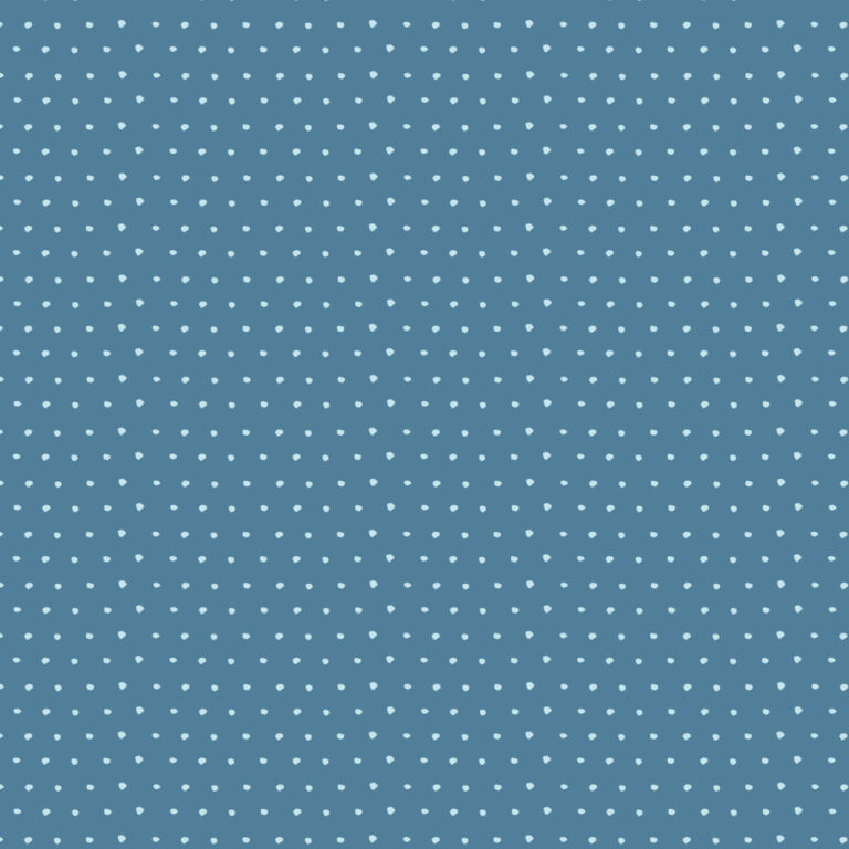 polka dot cream on grey-blue 5x5