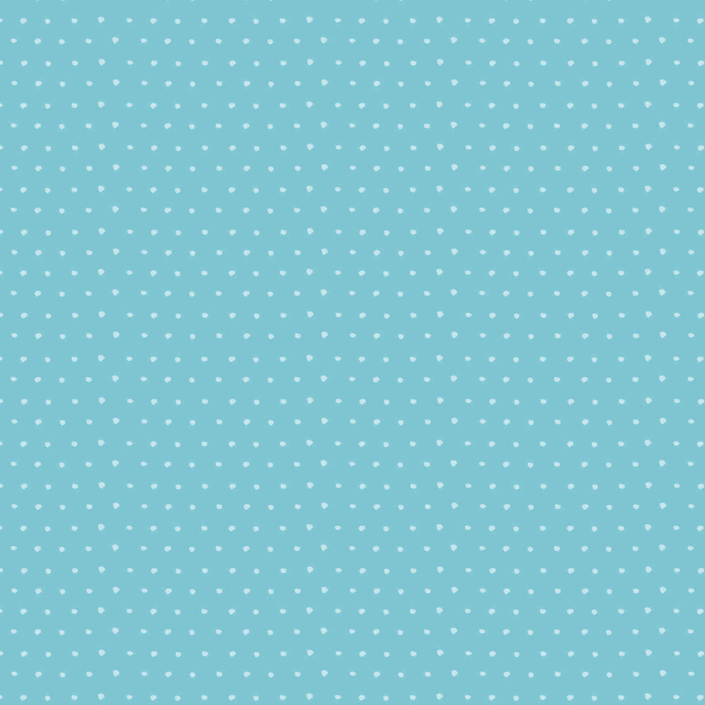 polka dot cream on light blue 5x5