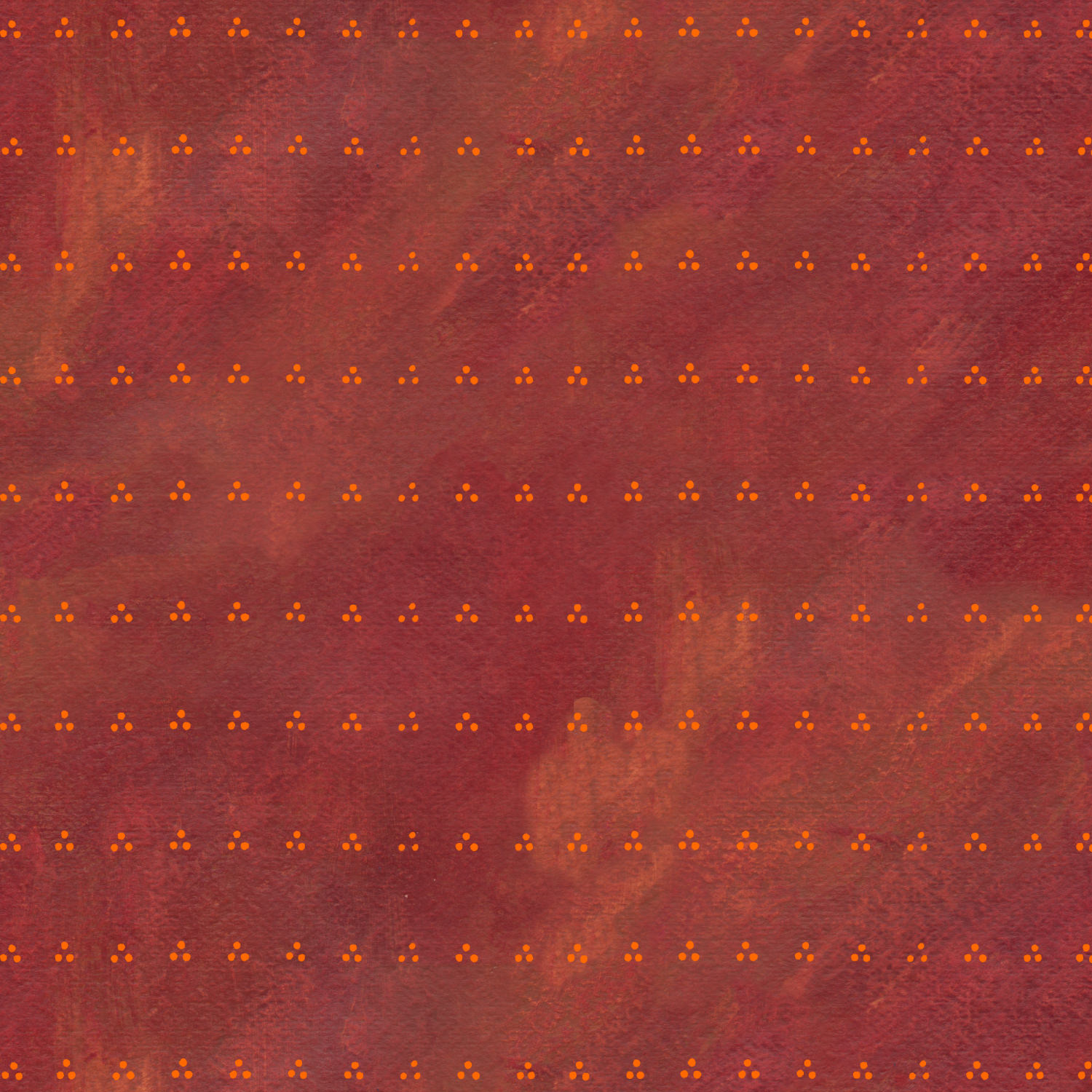 abstract copa floral rust painted background with three dots as stripe