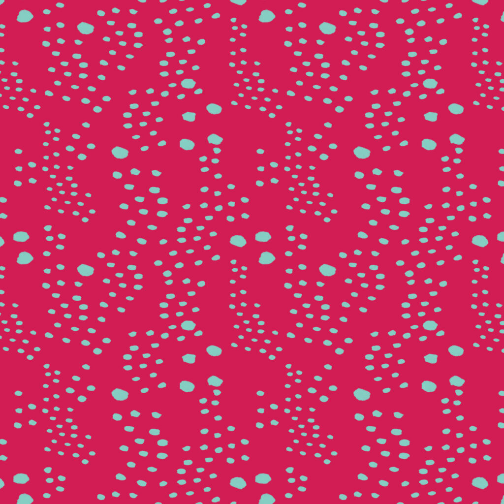 marks in organic shapes on pink