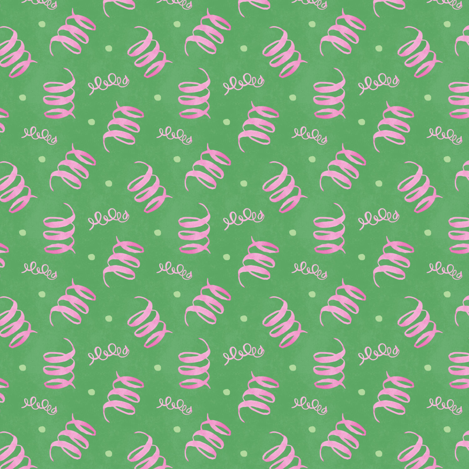 Prairie Cherry green background with pink springs