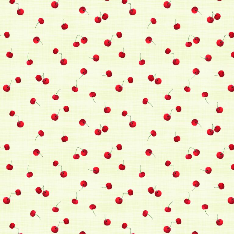 Simple Cherry on Cream Linen Toss