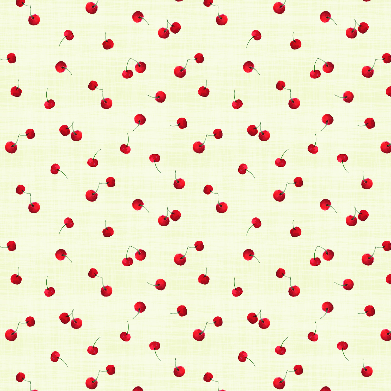 Simple Cherry on Cream Linen Toss
