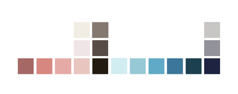 blue pink grey color palette