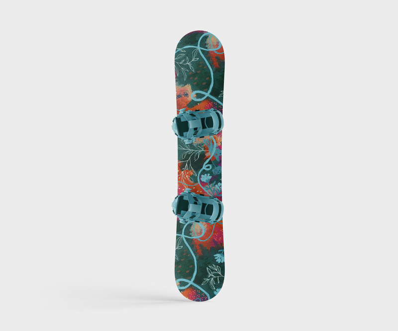 abstract copa floral main hero on snowboard