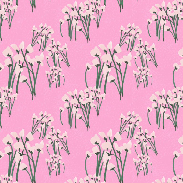 Poppies in a Field -Pink