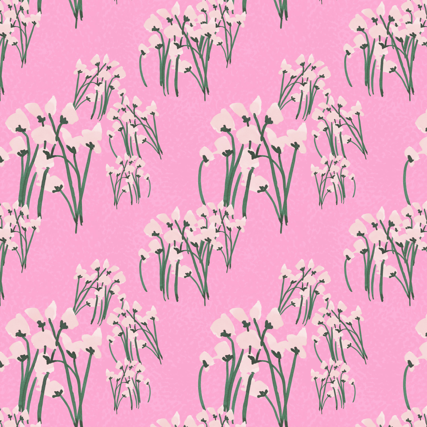 Poppies in a Field -Pink