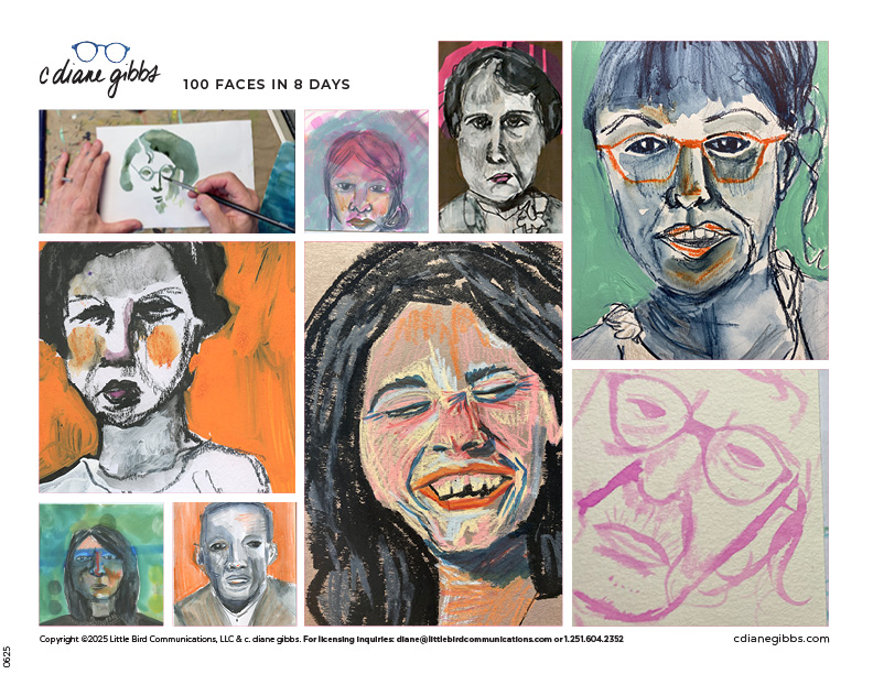 100 faces in 8 days sell sheet image