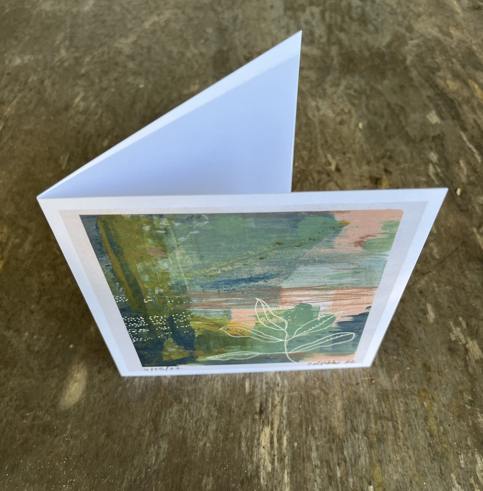 Sage & Coral Square card