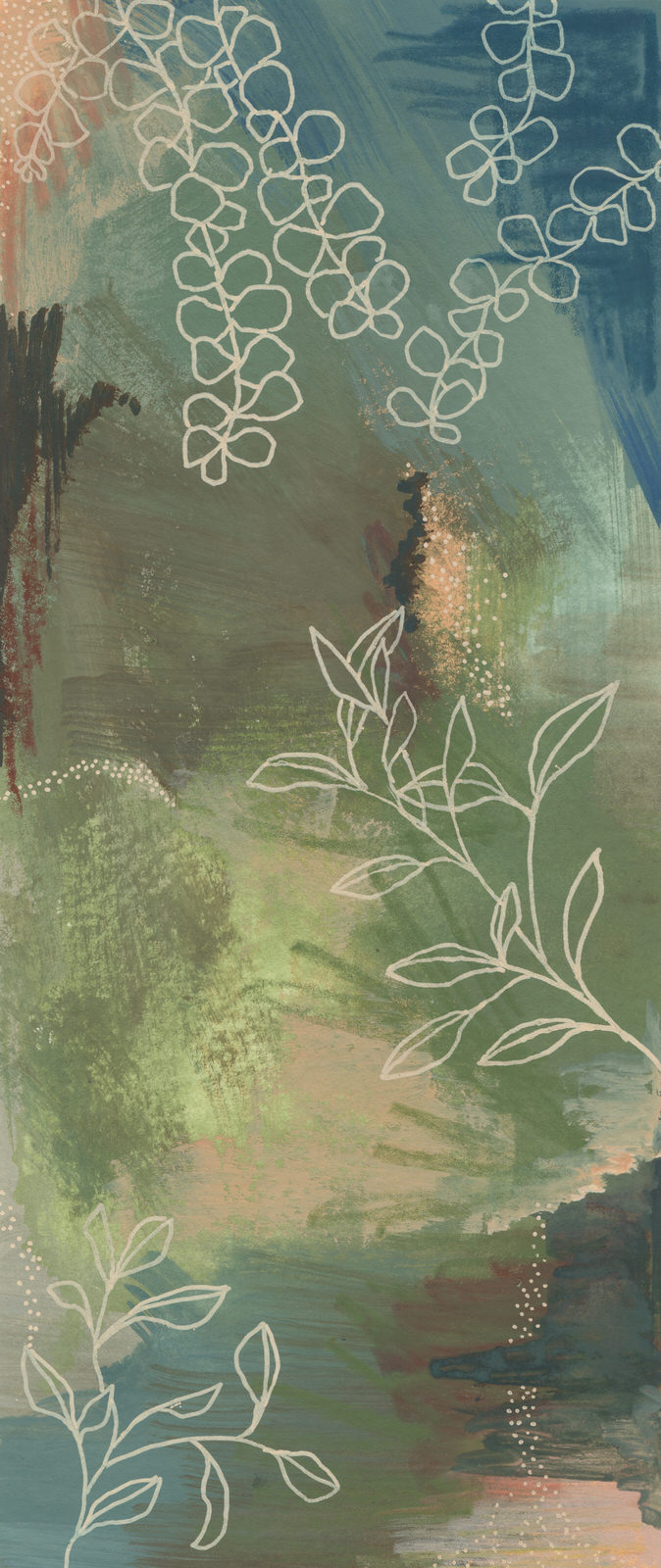 Cascading Garden abstract botanical 22